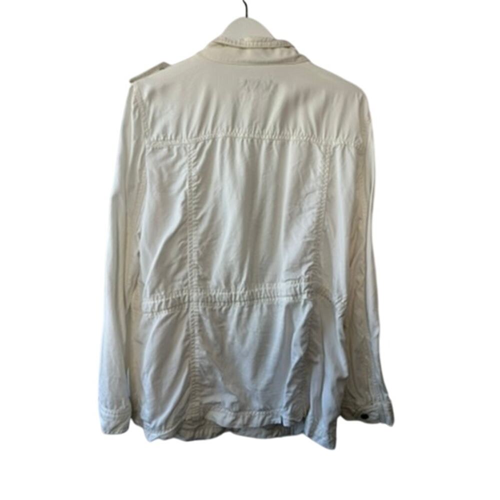 Loft Cream Snap Closure Drawstring Utility Jacket… - image 5
